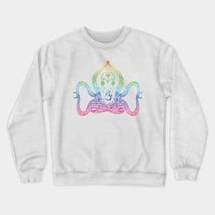 Zen Rainbow Yoga Octopus Crewneck Sweatshirt